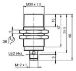 Pepperl Fuchs NBN25-30GM50-E3-V1 - Image 2